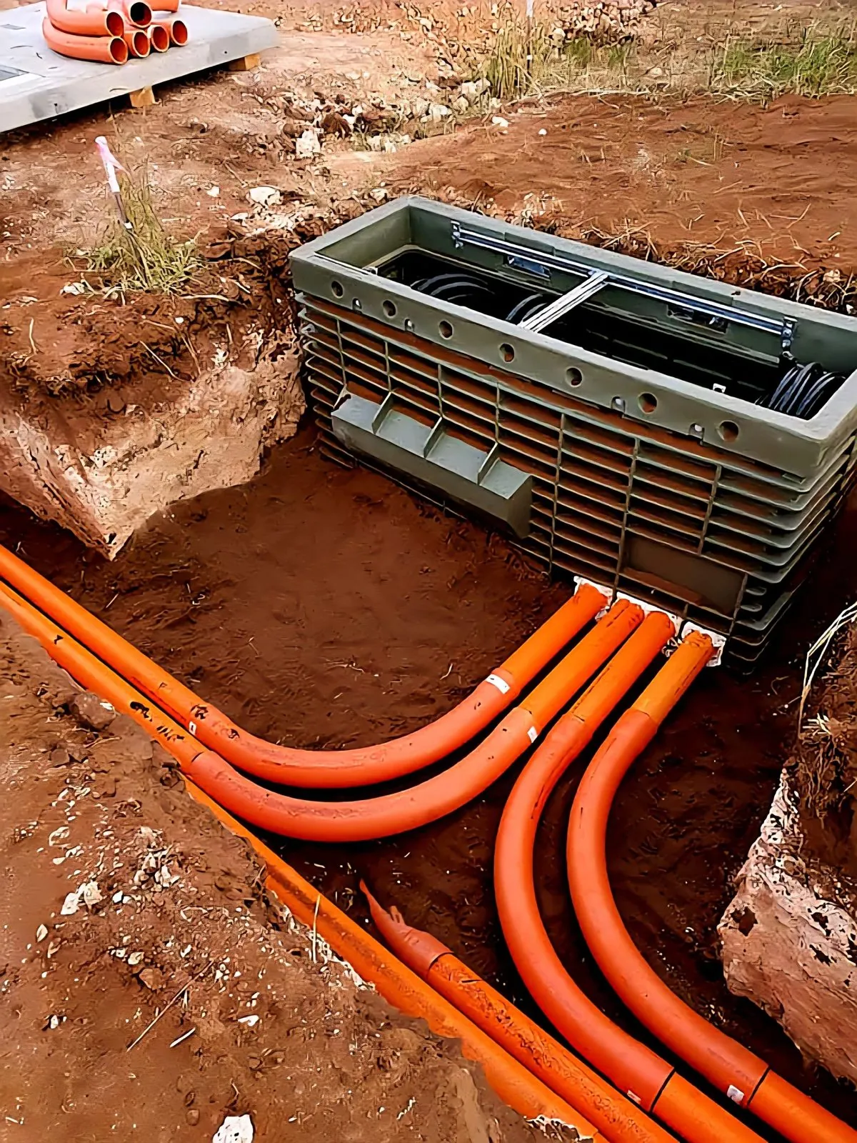 Underground powerline development works
